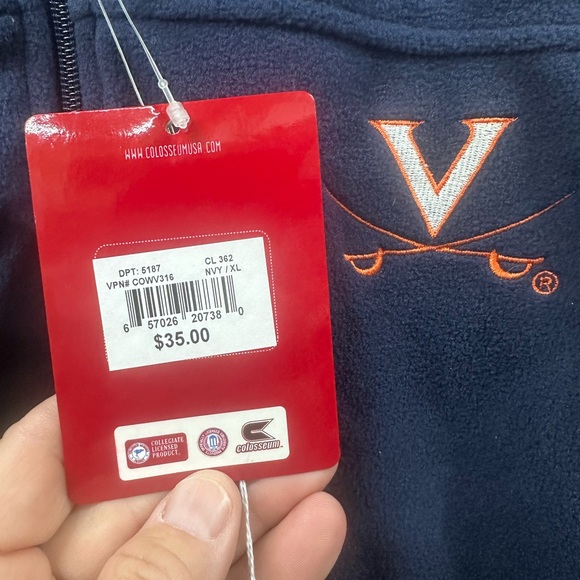 University of Virginia Colosseum Navy and Orange Athletic Vest size XL - Picture 3 of 5